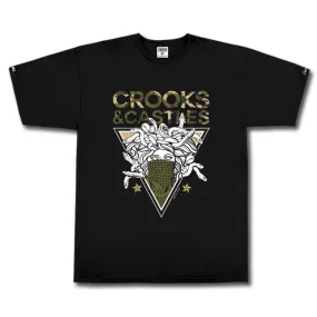 Crooks & Castles Medusa On Camo T-shirt Black