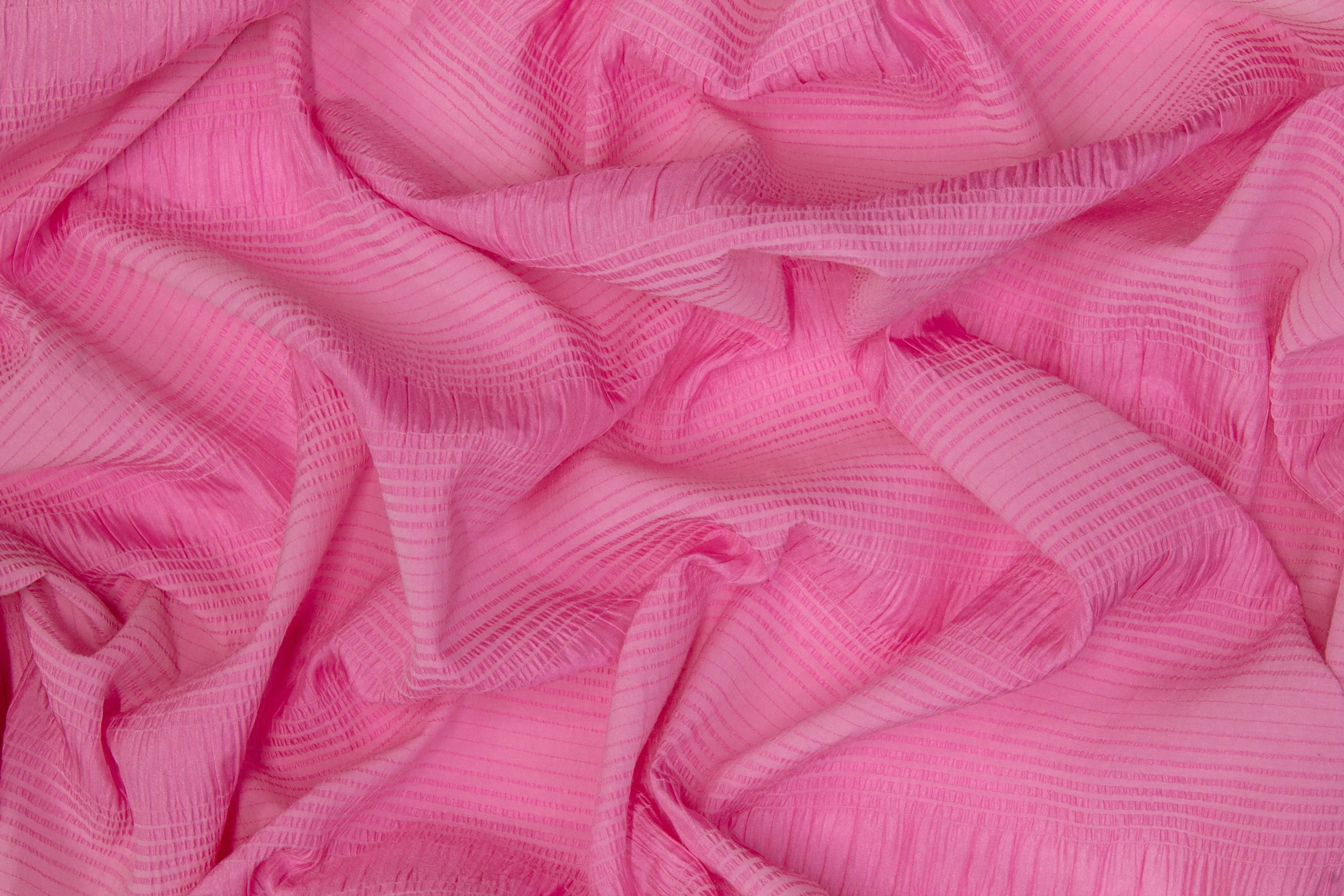 Crushed Silk and Viscose - Pink