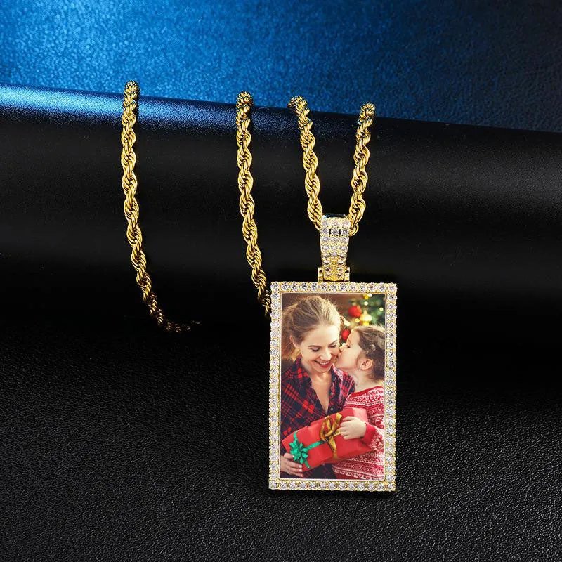 Custom Square Pendant Necklace-Gifts For Mom Christmas- Unique Christmas Gifts