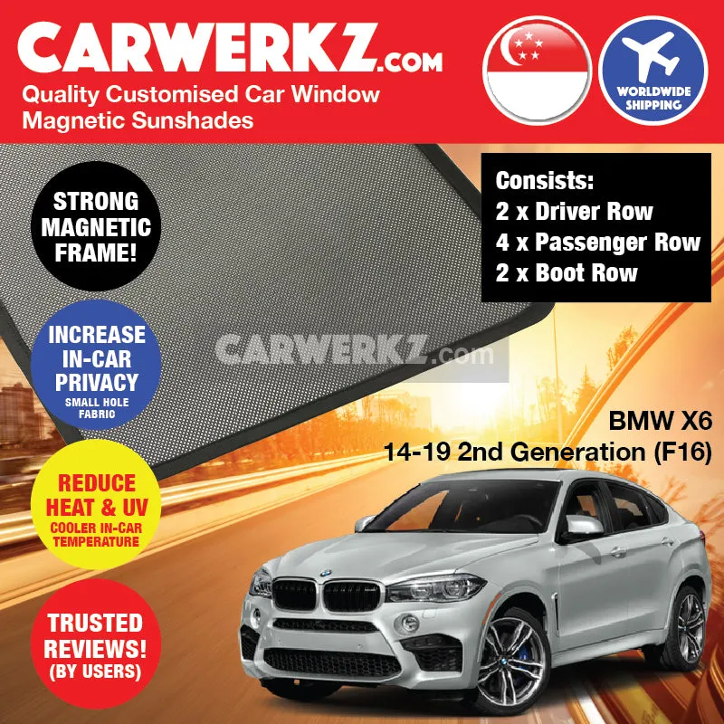 Customised Window Magnetic Sunshades for BMW X6 2014-2019 2nd Generation (F16) Germany SUV Coupe