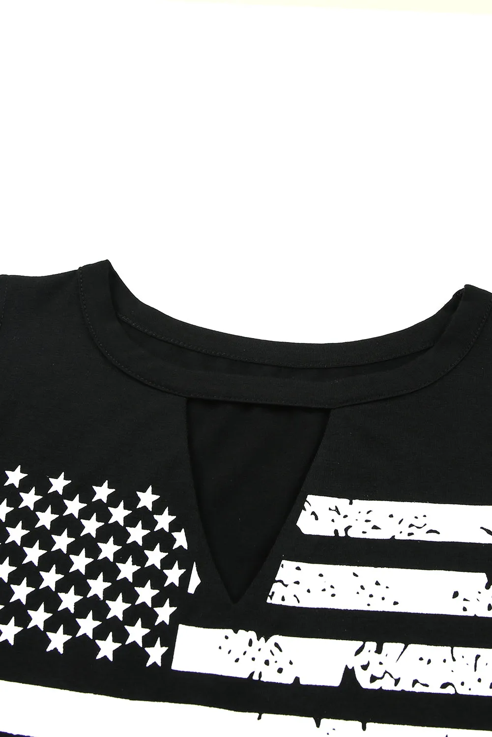 Cutout American Flag Tank Top