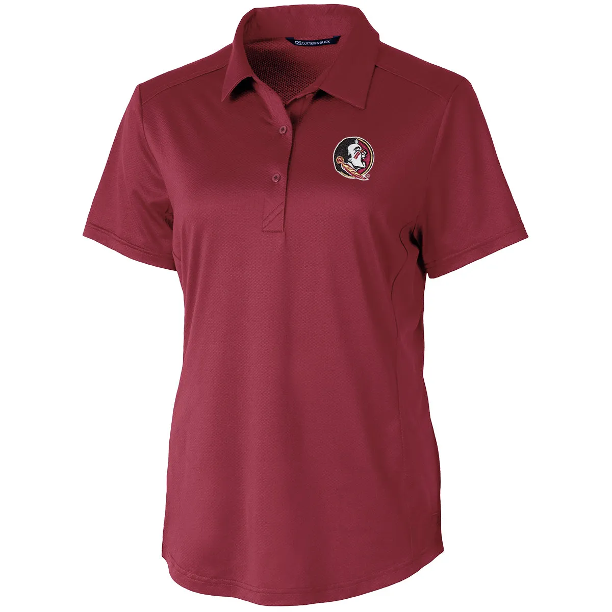 Cutter & Buck Women's Seminole Logo Prospect Textured Polo - Garnet