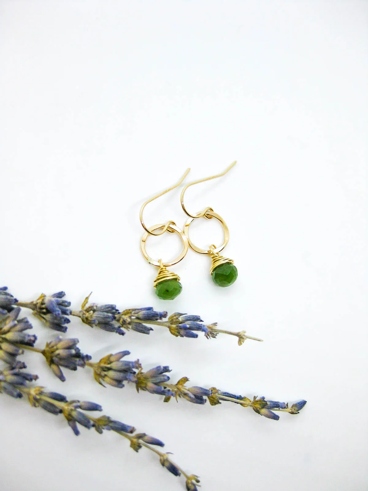 Daisy: Jade Earrings - e734