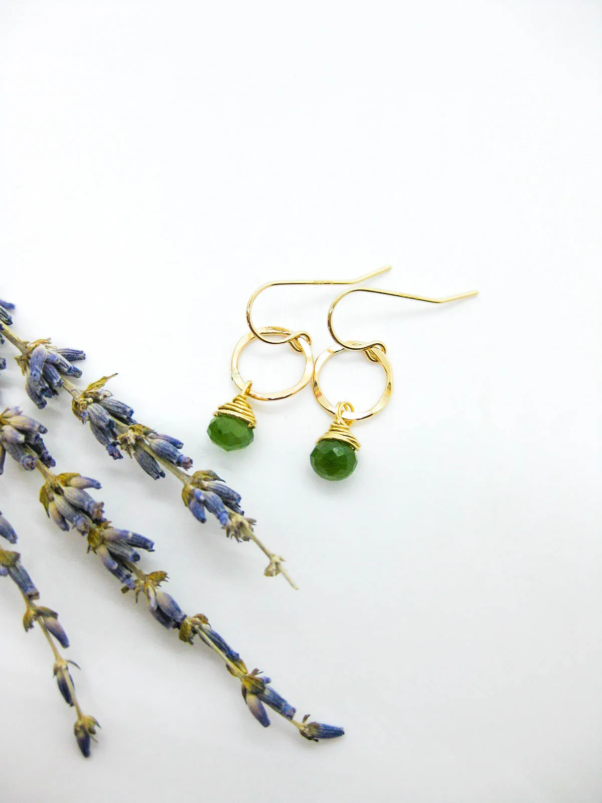 Daisy: Jade Earrings - e734