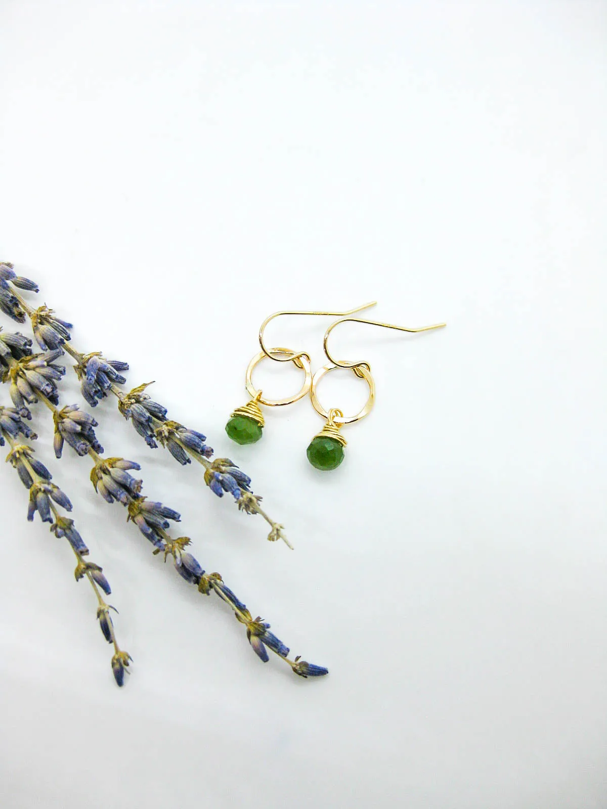 Daisy: Jade Earrings - e734