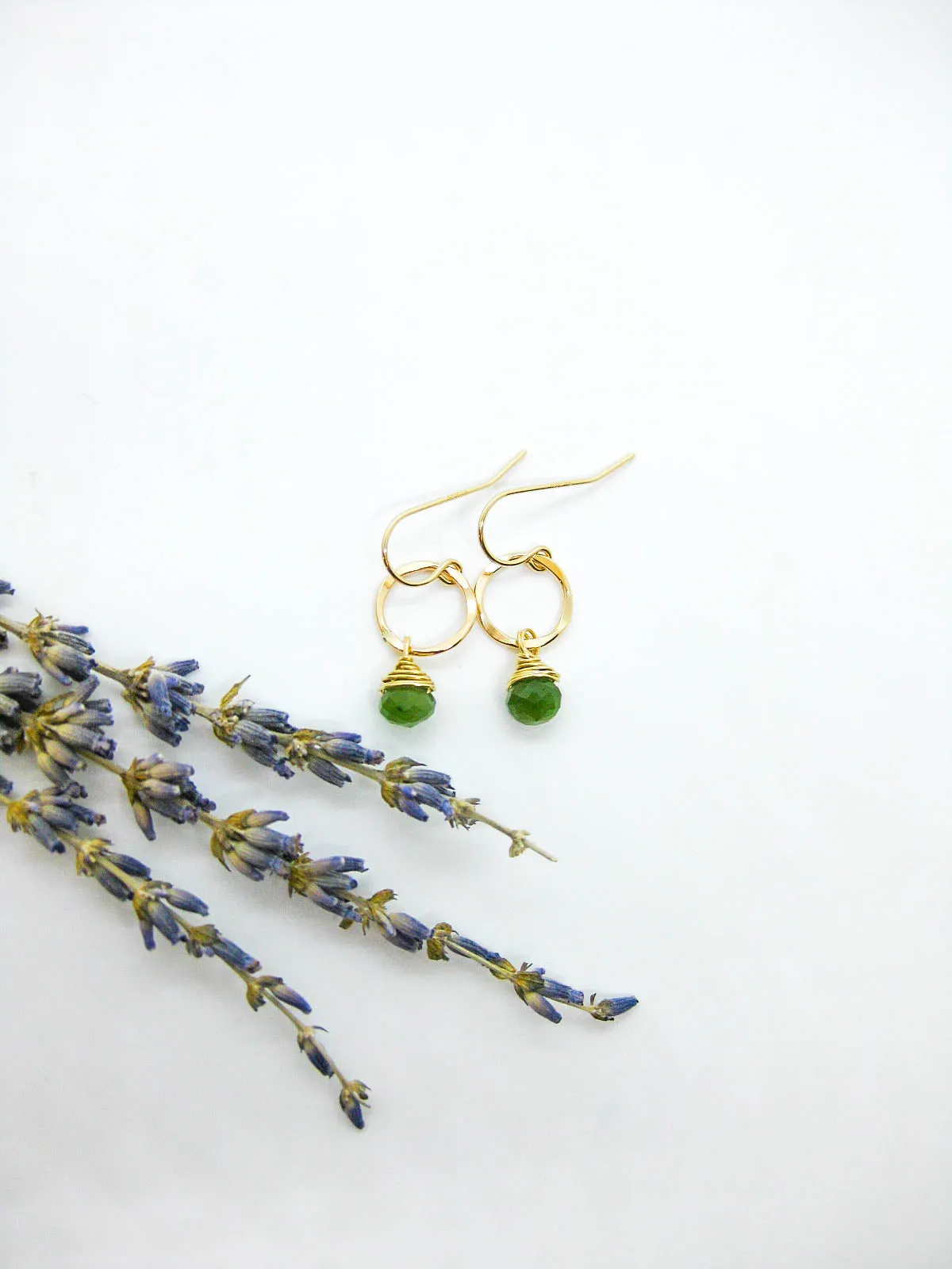 Daisy: Jade Earrings - e734