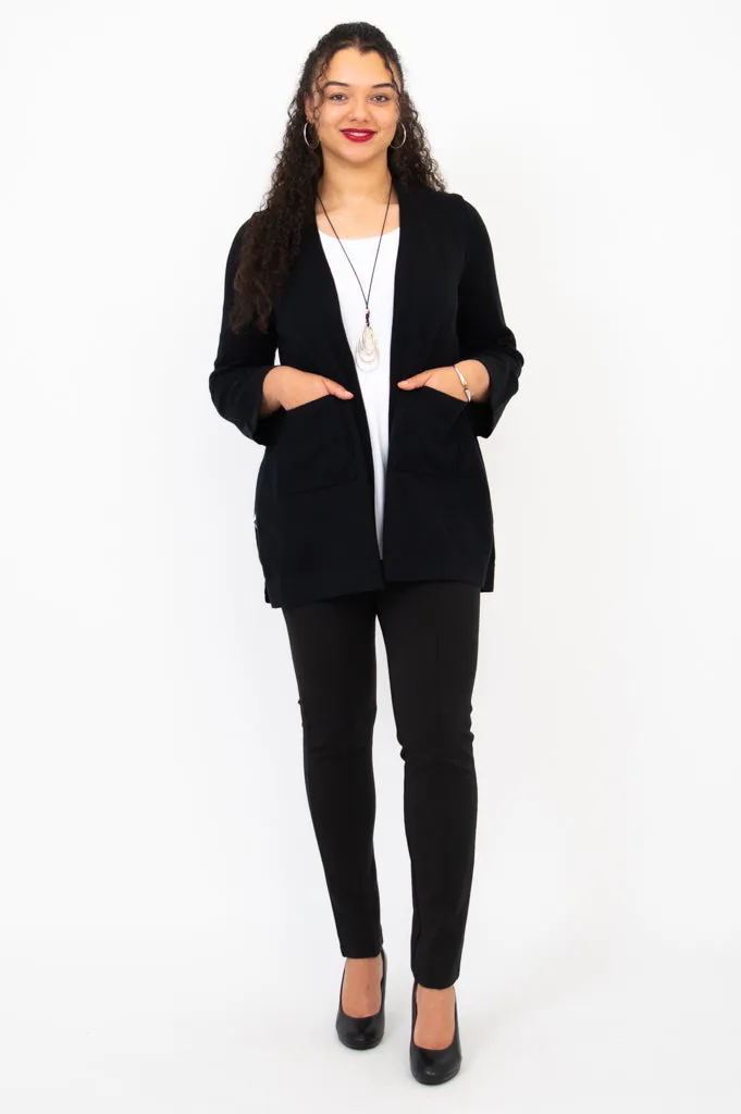 Dallas Cardigan, Black, Cotton