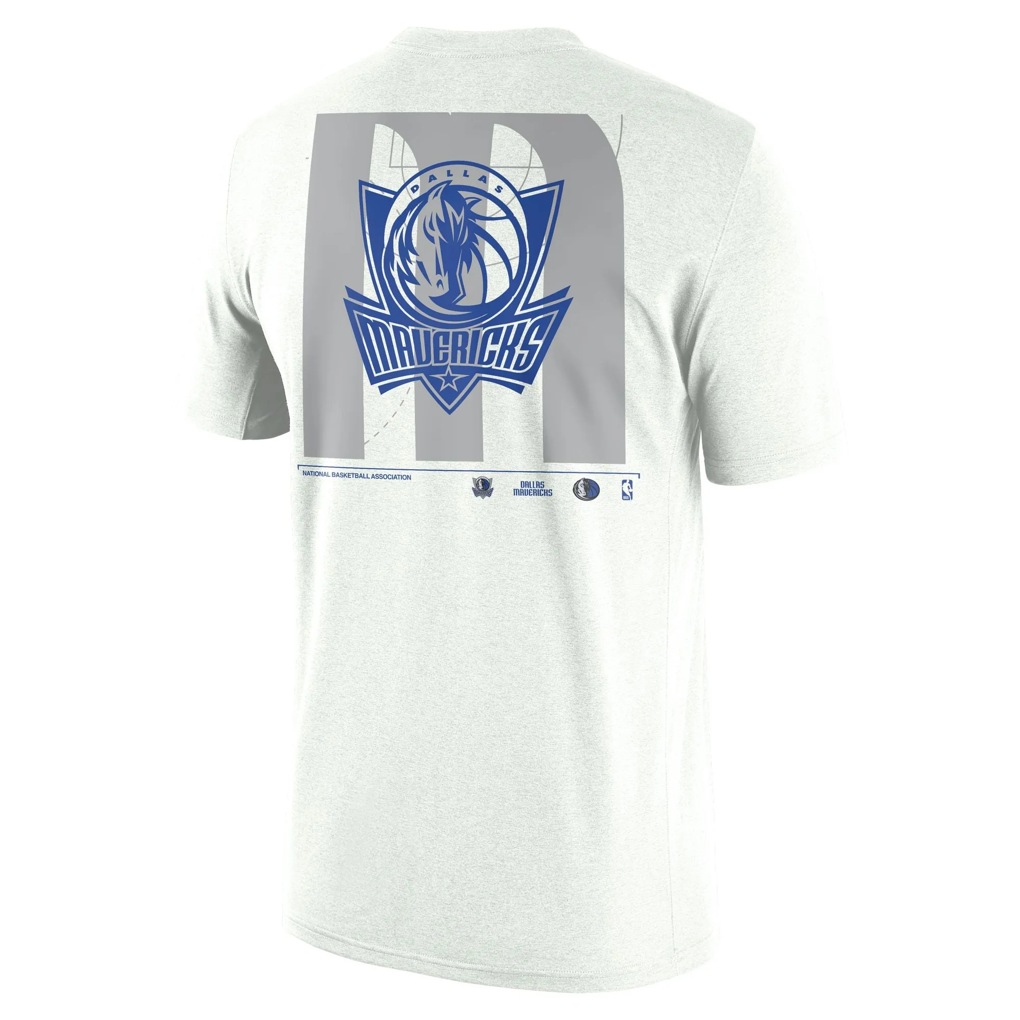 DALLAS MAVERICKS NIKE ESSENTIAL WHITE SHEILD SHORT SLEEVE TEE