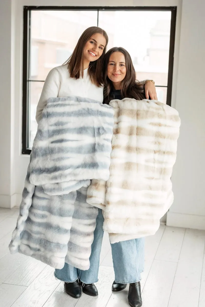 Denim and Cream Blanket