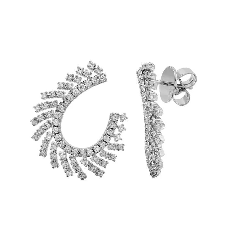 Diamond Leaf Earrings