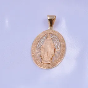 dije virgen de los milagros mate 4.8cm