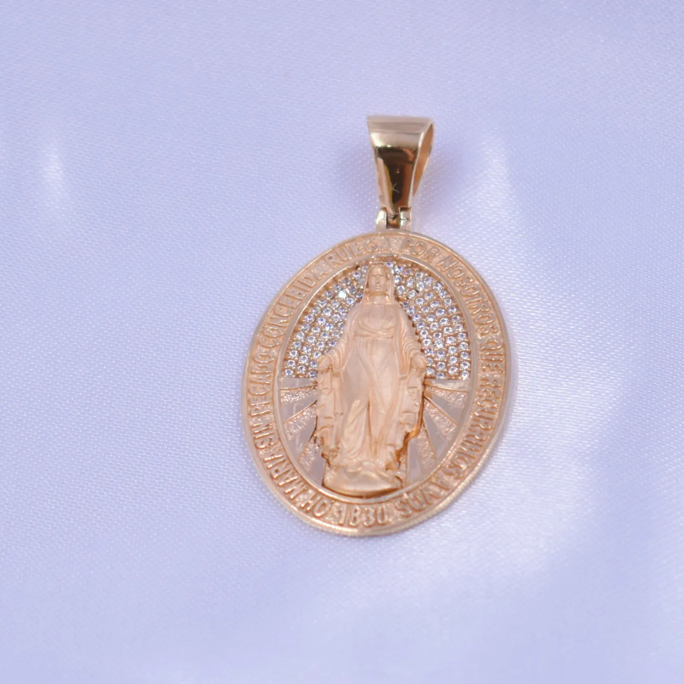 dije virgen de los milagros mate 4.8cm