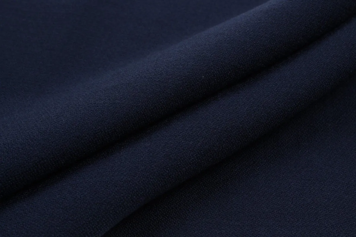 Double Face Wool Crêpe for Jackets - Navy