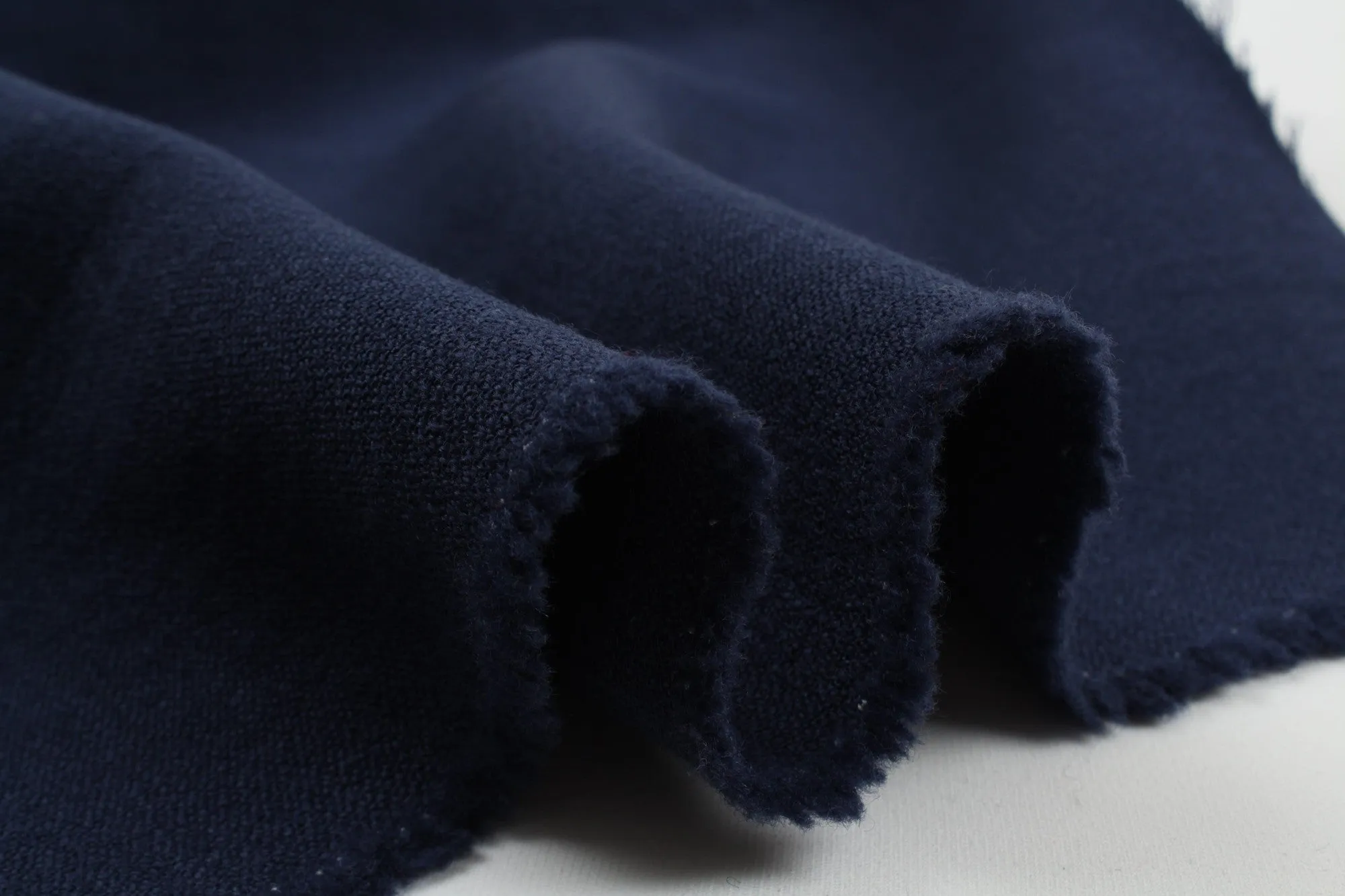 Double Face Wool Crêpe for Jackets - Navy