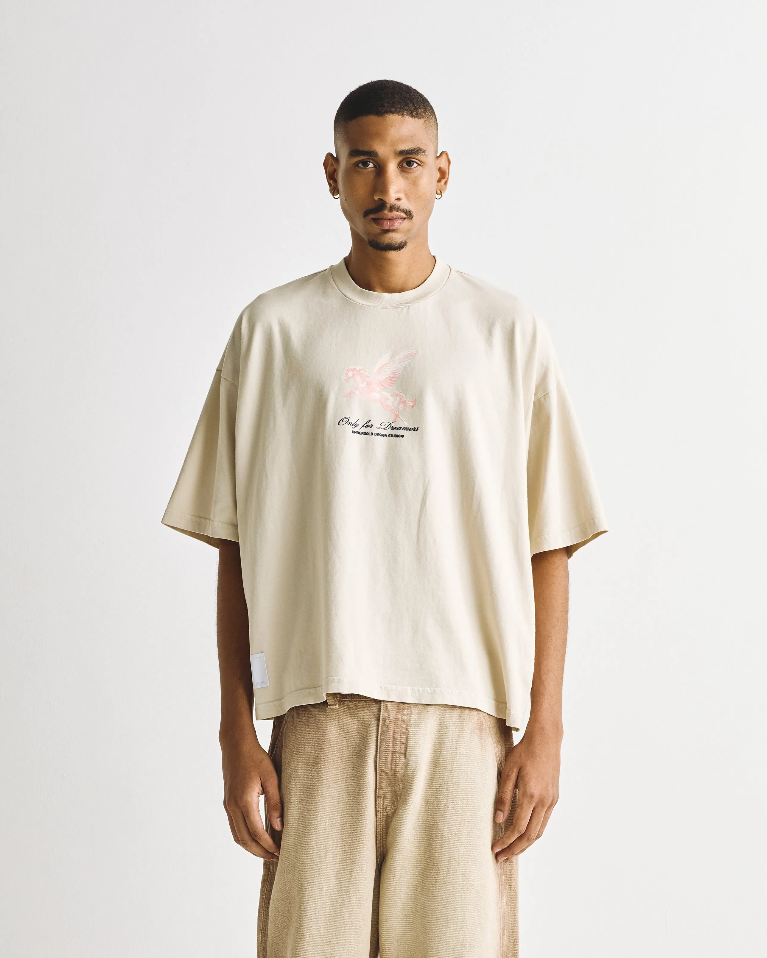 Dreamers Pegasus Boxy Fit T-shirt Cream