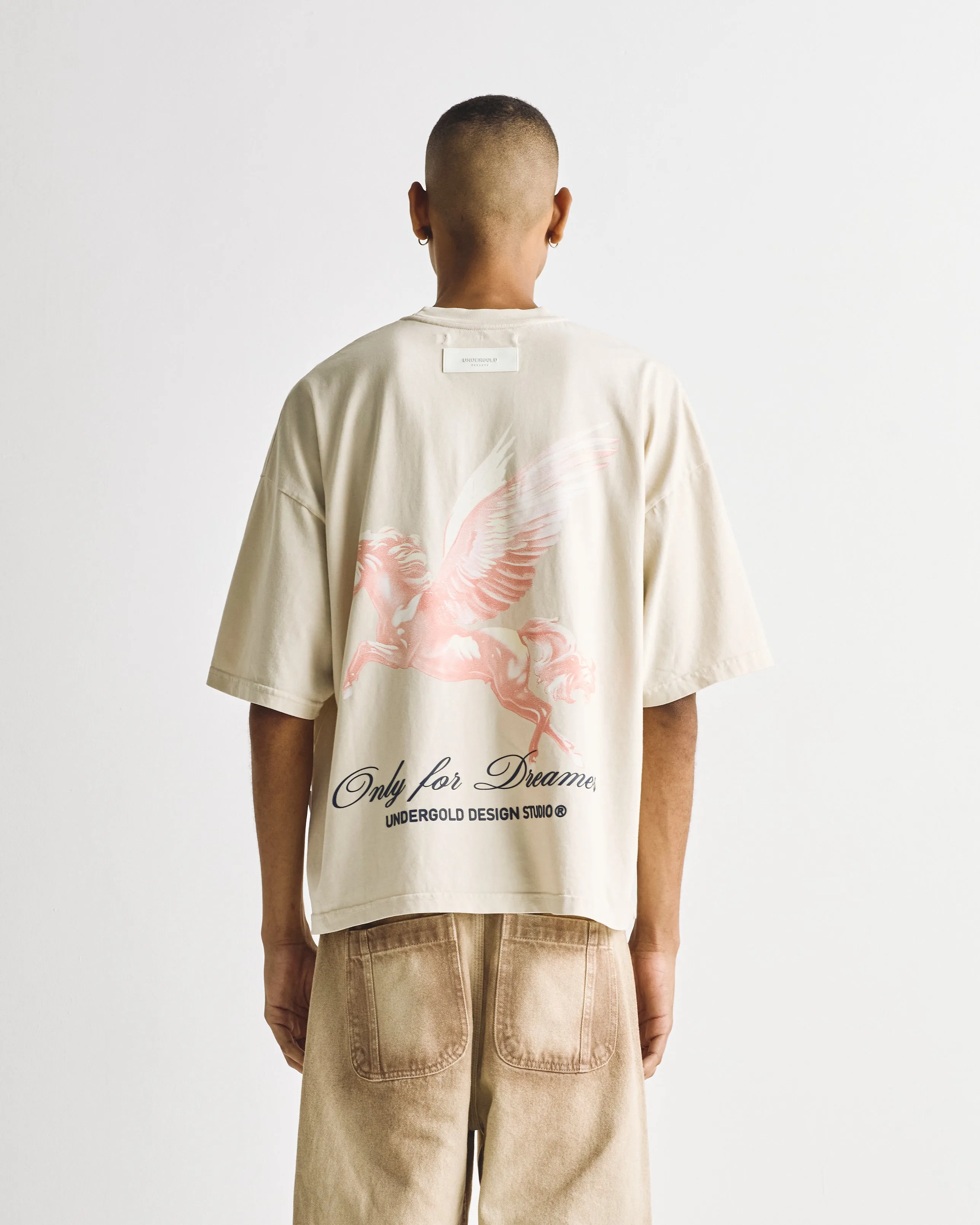 Dreamers Pegasus Boxy Fit T-shirt Cream