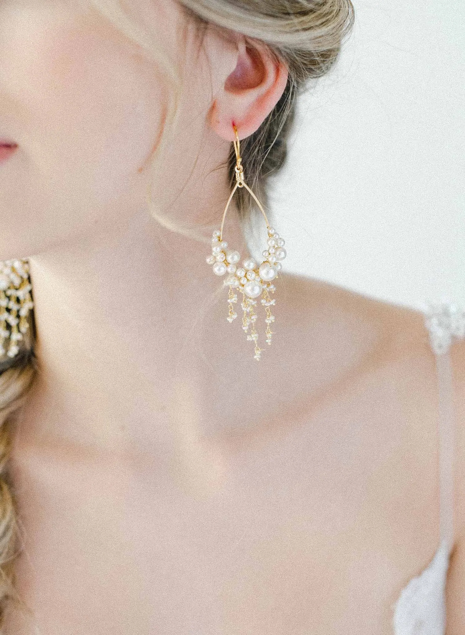 Dripping with pearls teardrop earrings - Style #2030