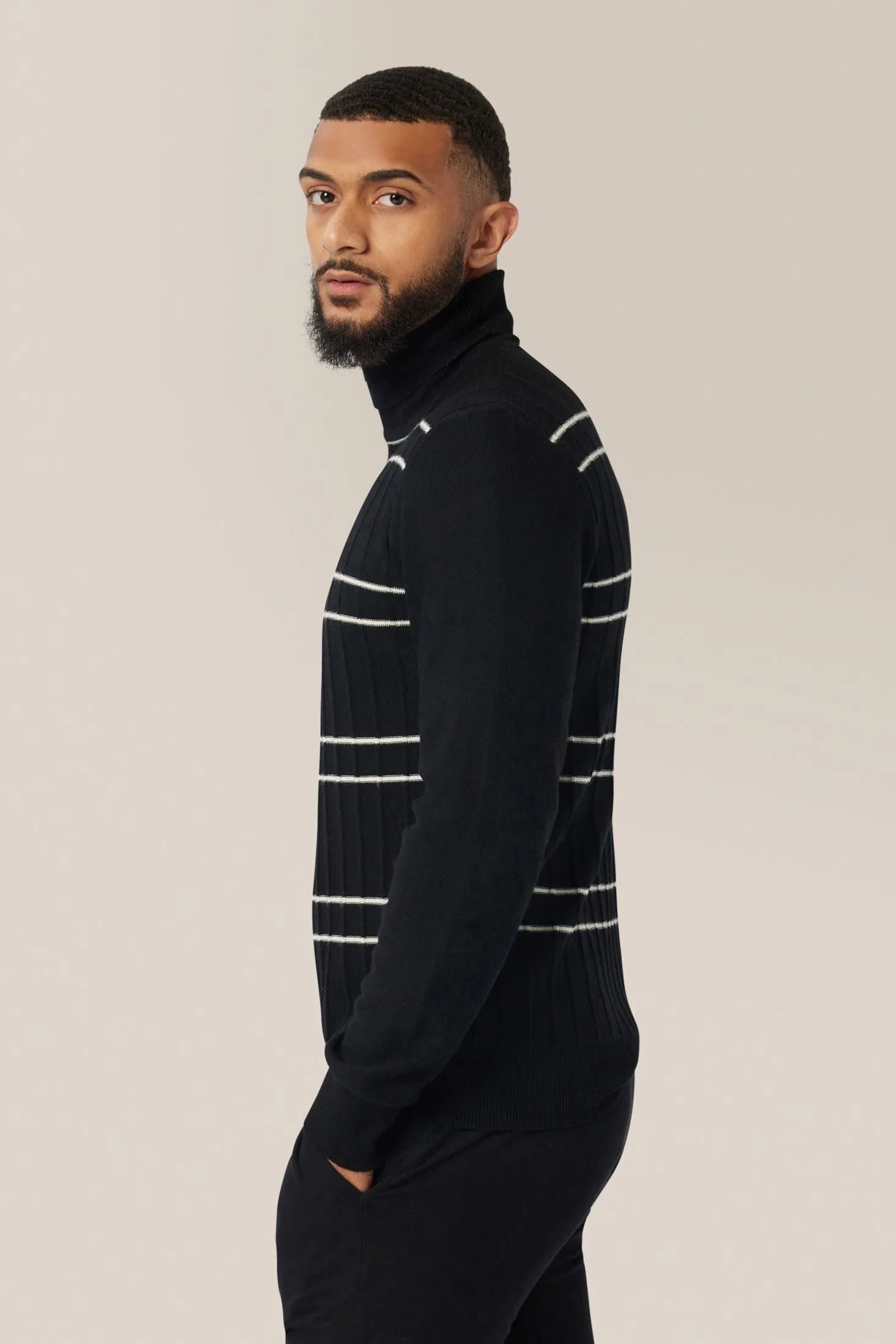 Drop Needle Turtleneck | Merino Wool