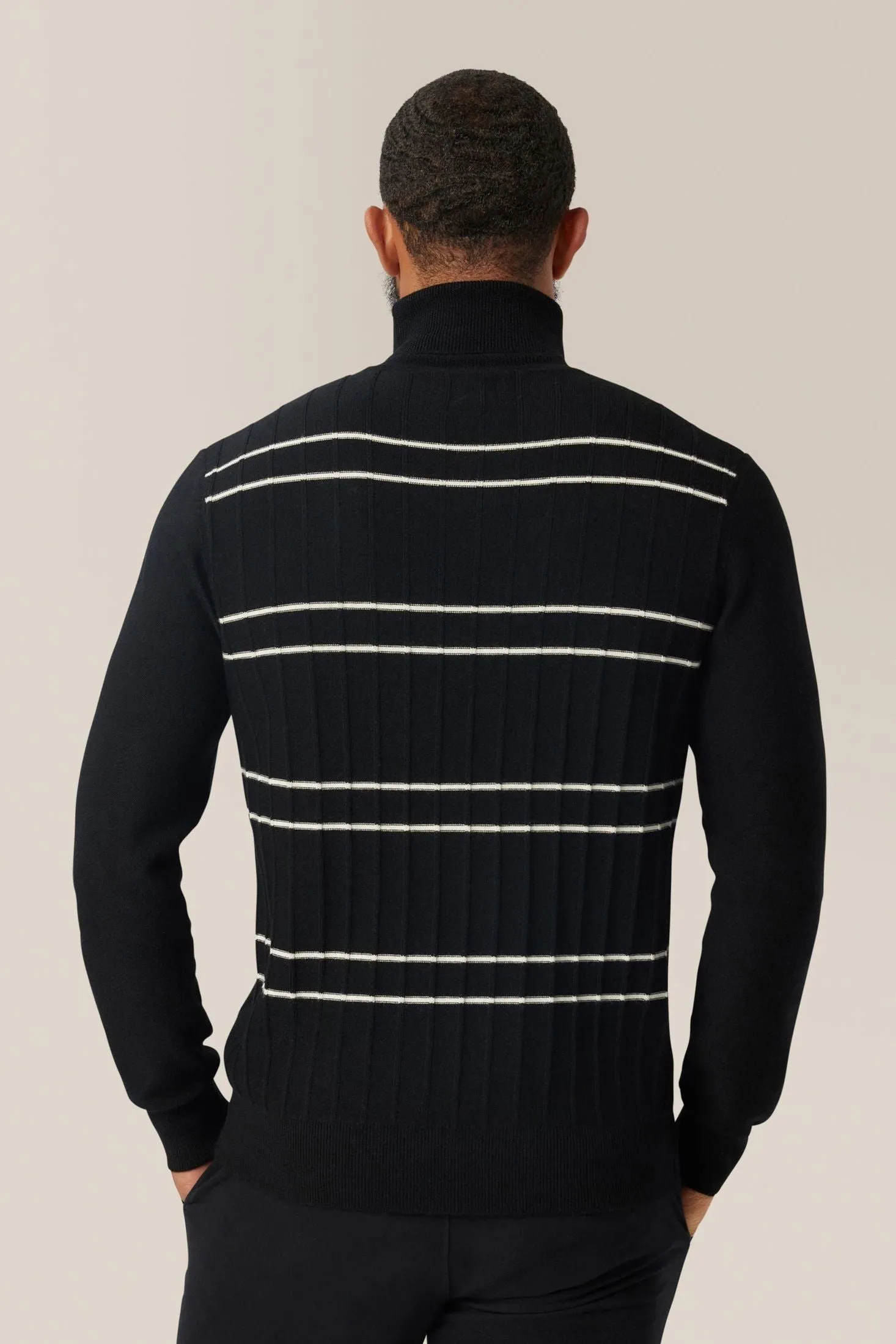 Drop Needle Turtleneck | Merino Wool