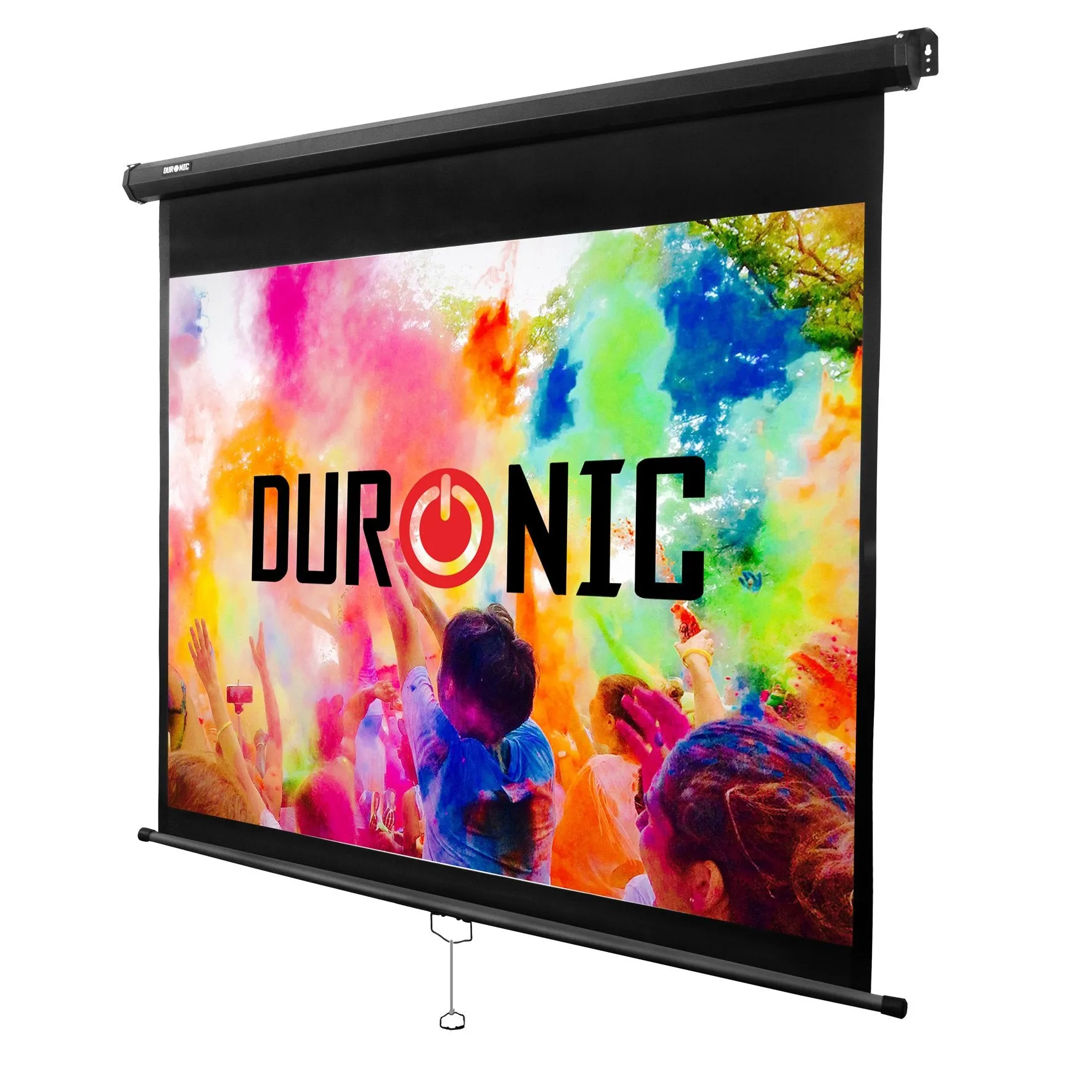 Duronic Projector Screen MPS80/43 Manual Projection Screens 80” Pull Down Movie Screen 4:3 Ratio Ideal for Home Theatre Office Classroom Presentations