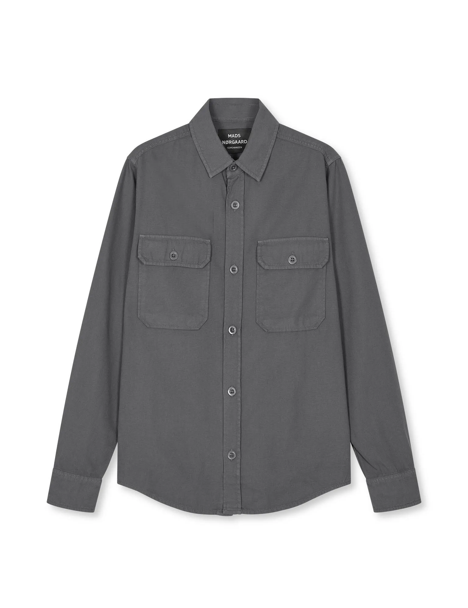 Dyed Canvas Skyler Shirt, Charcoal Gray