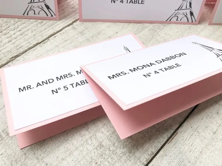 Eiffel Tower Place Cards