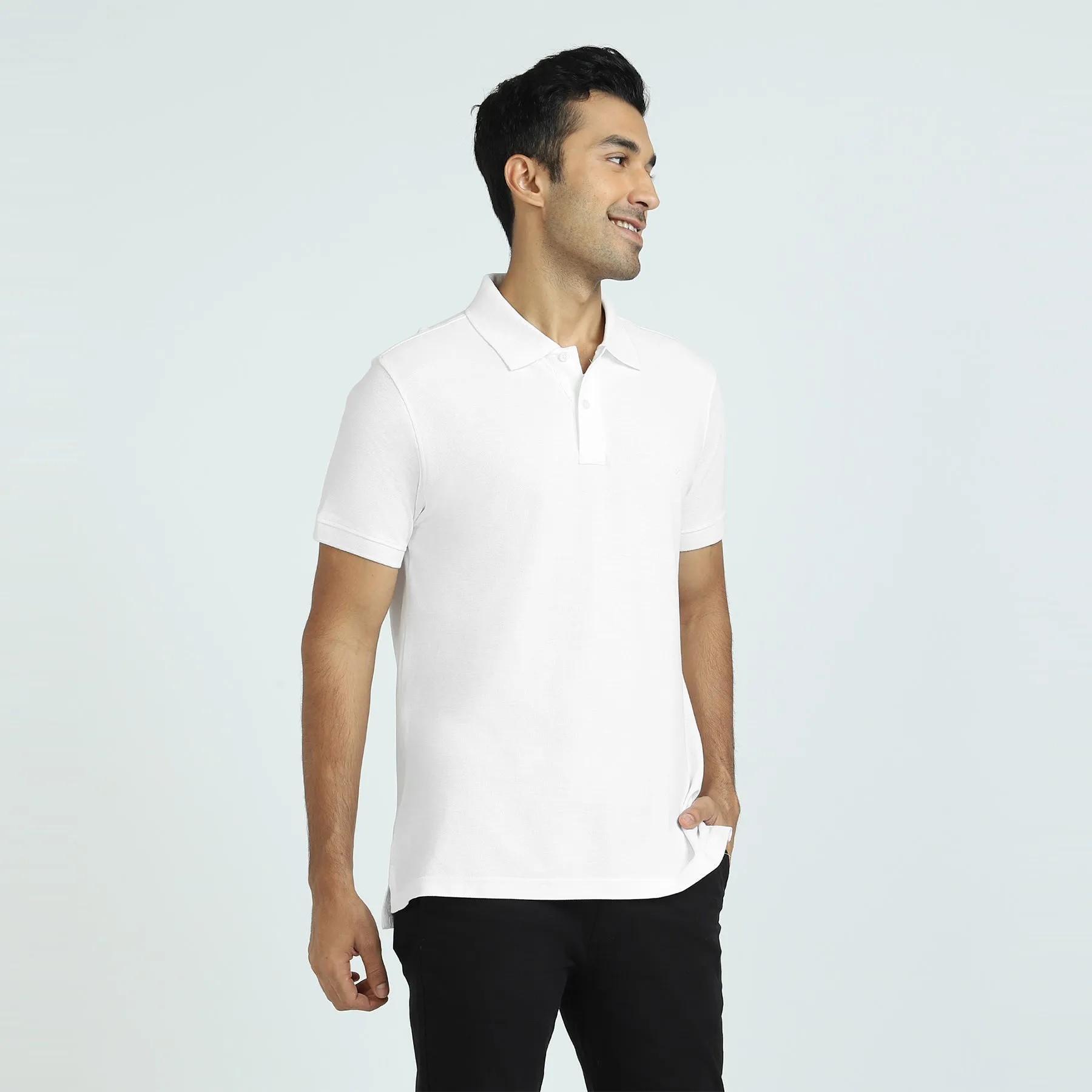 Element Combed Cotton Polo T-shirts Polar White