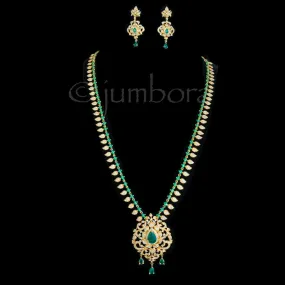 Emerald Green Mango AD Zircon (CZ) Long necklace