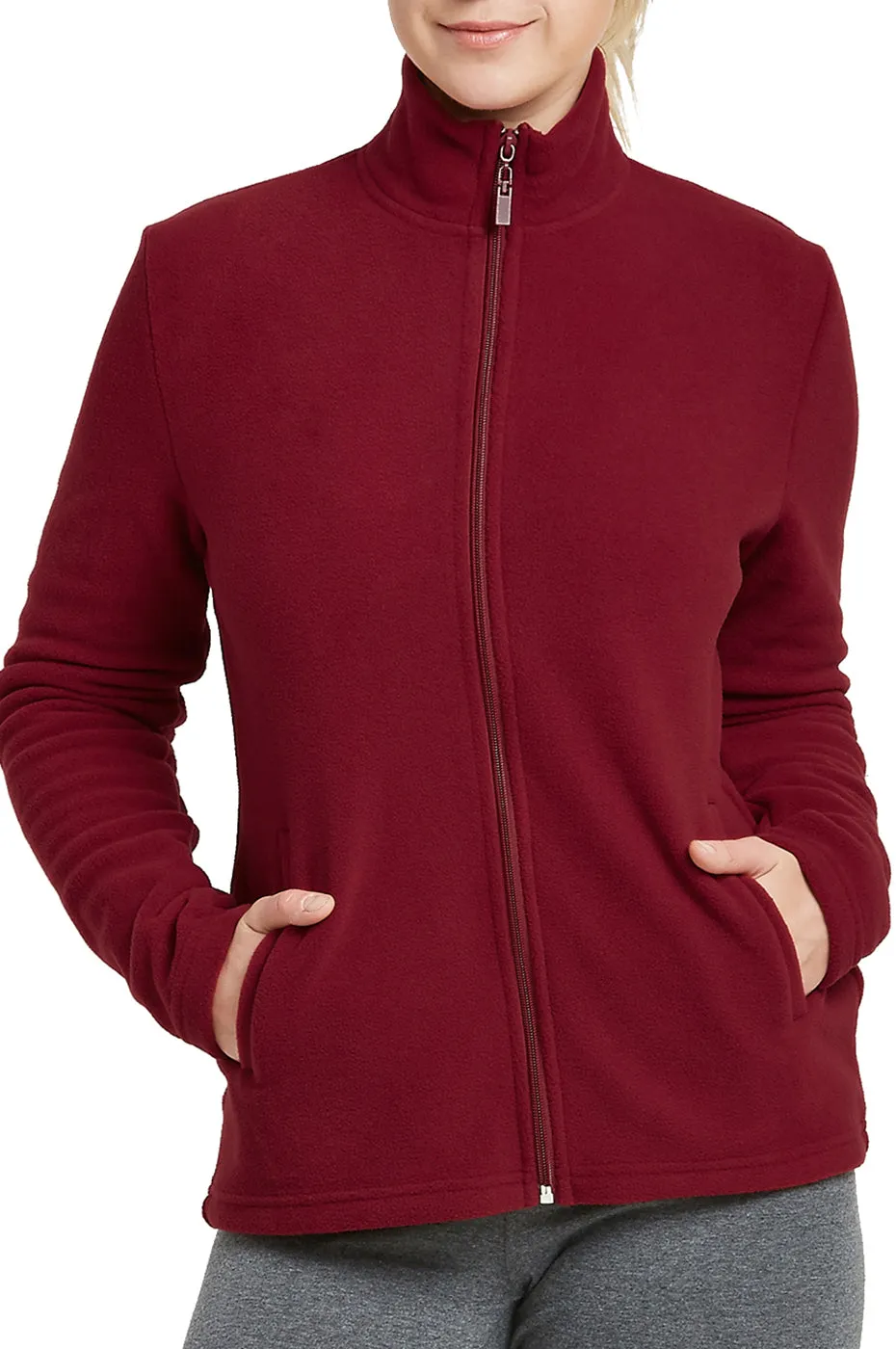 ET TU LADIES POLAR FLEECE JACKET (LPF200E_BURG)