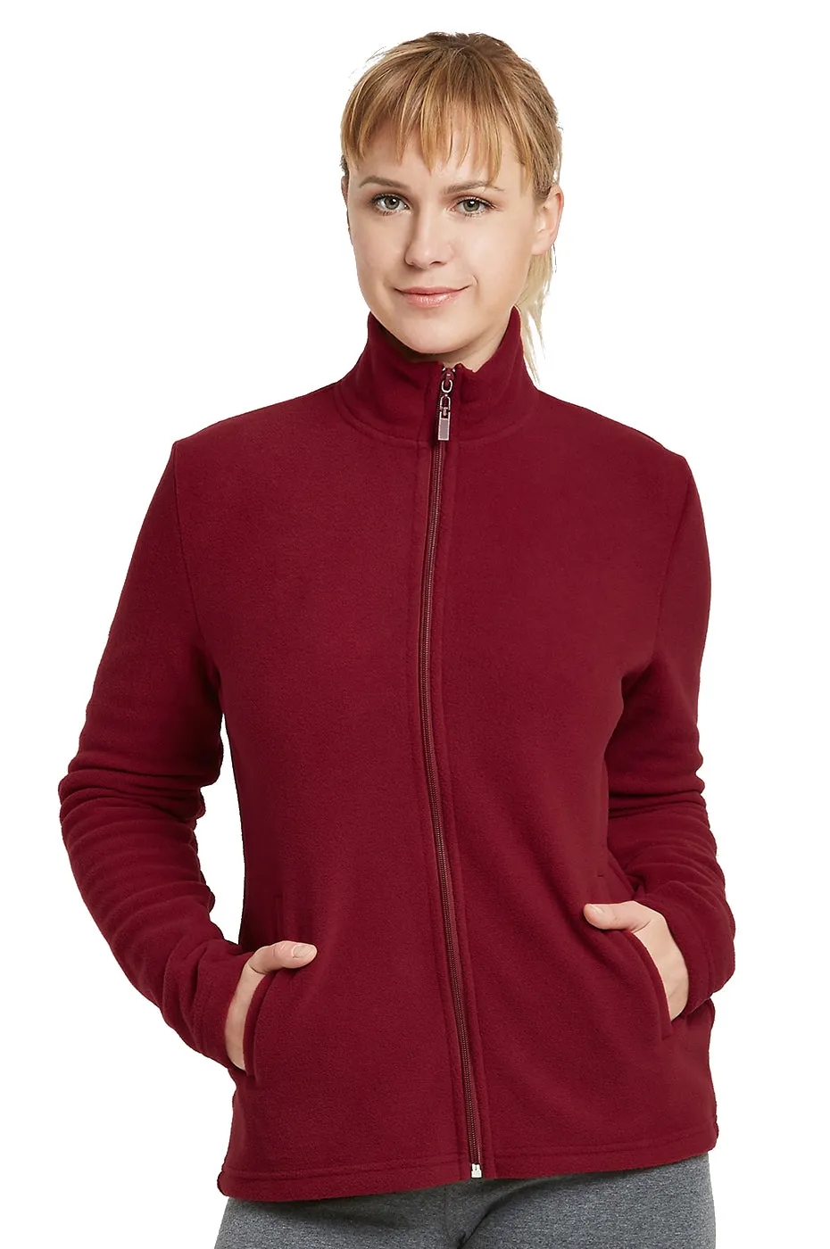 ET TU LADIES POLAR FLEECE JACKET (LPF200E_BURG)