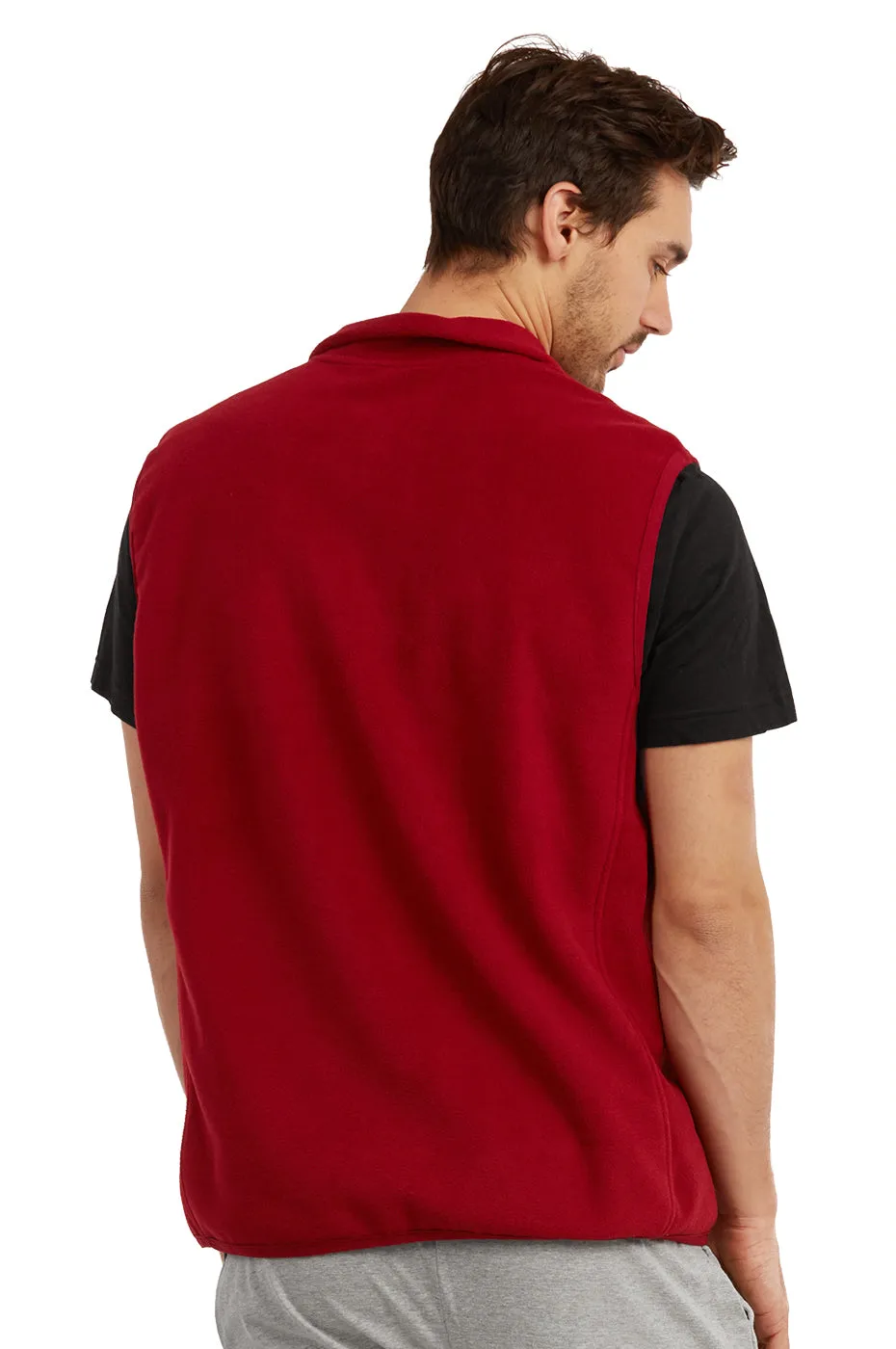 ET TU MEN'S POLAR FLEECE VEST (PF1500E_BURG)