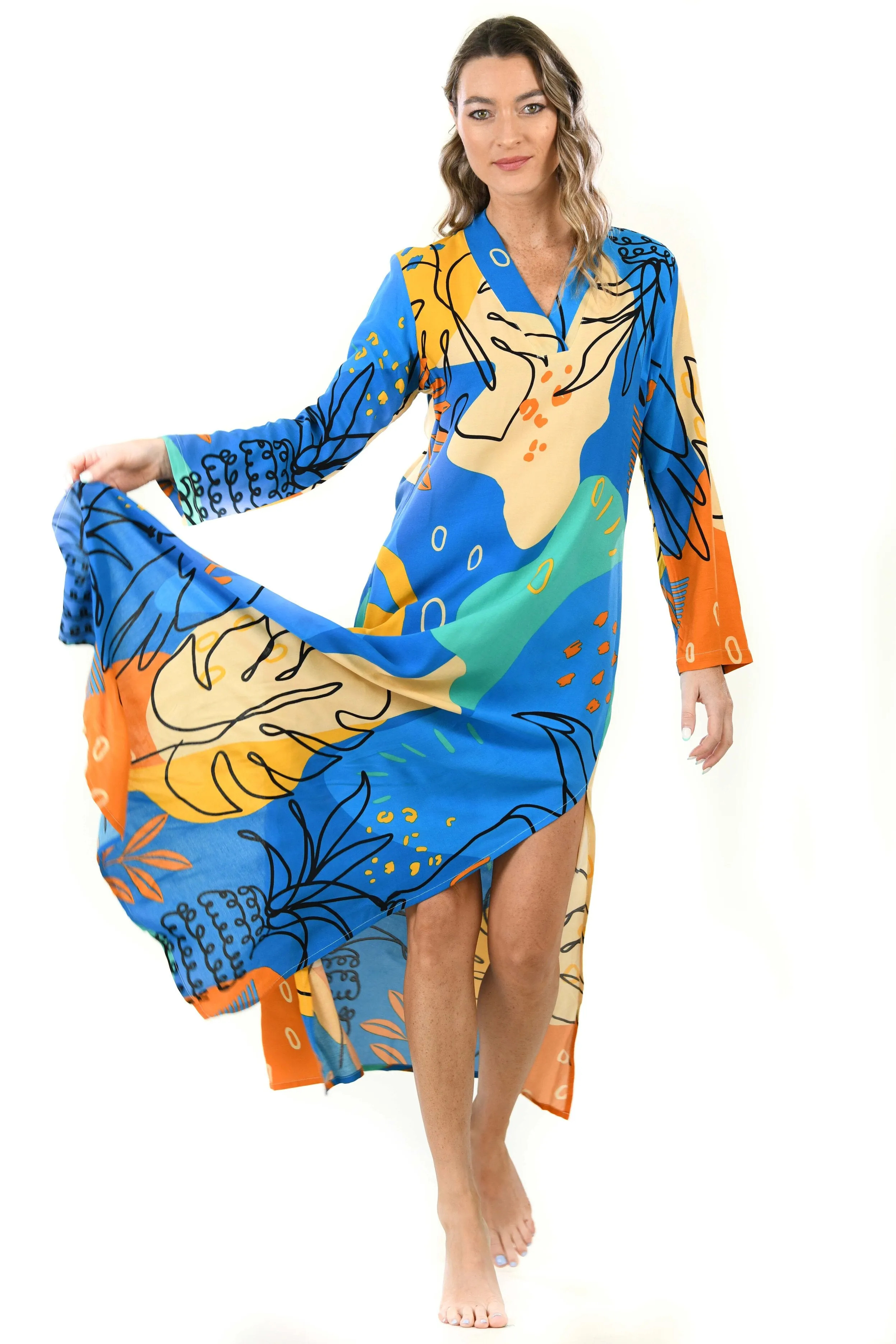 Exuma Kaftan / Blue Toucan