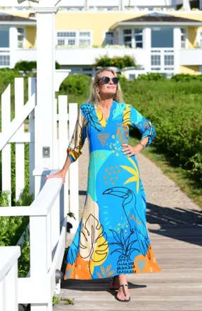 Exuma Kaftan / Blue Toucan