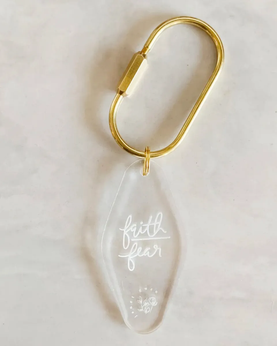 Faith Over Fear Acrylic Keychain