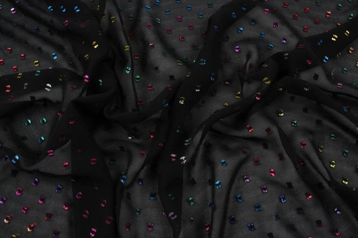 Fancy Gauze Fabric - Multicolor Dots