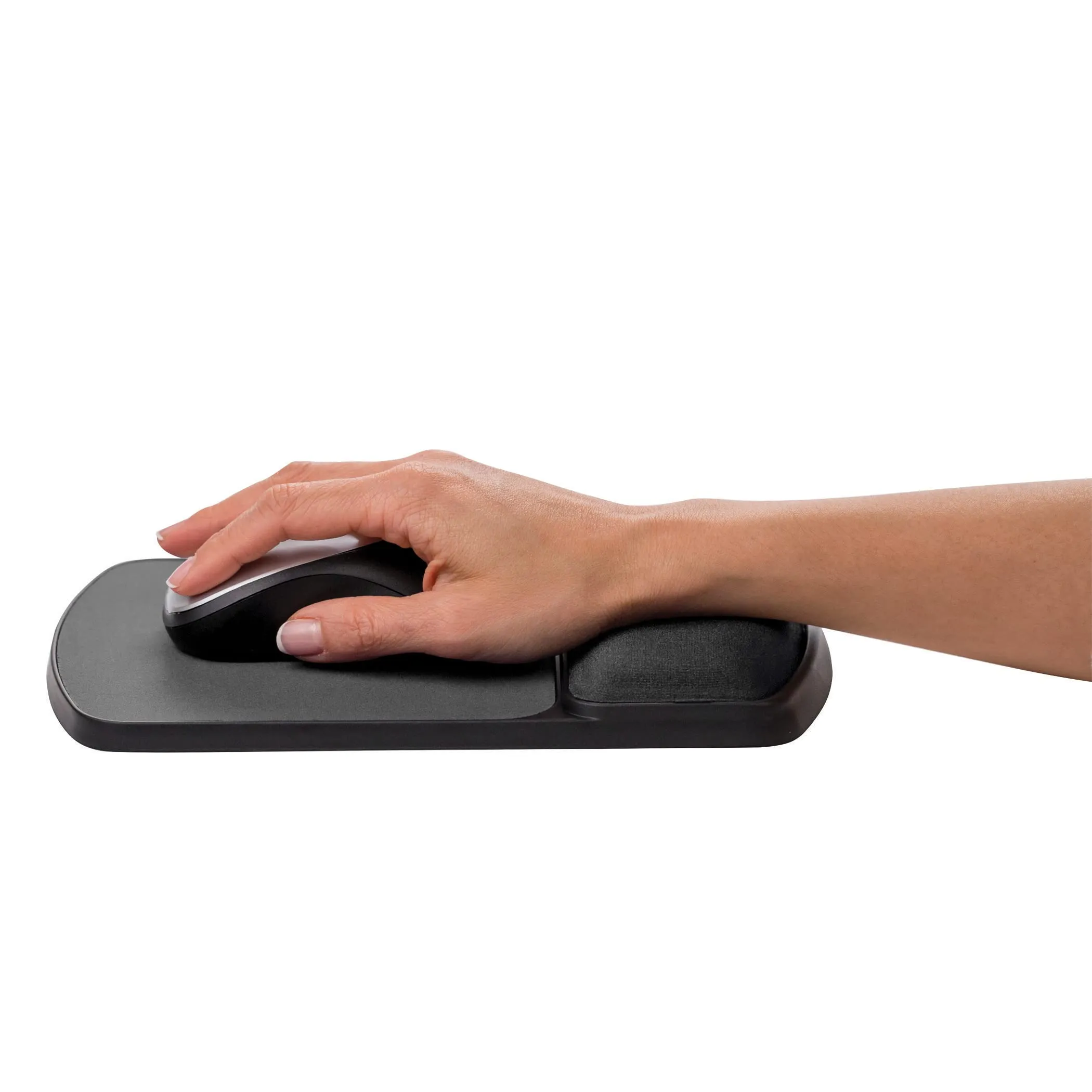 Fellowes Gel Wrist Rest and Mouse Pad with Microban Product Protection - Graphite, FW-9175101