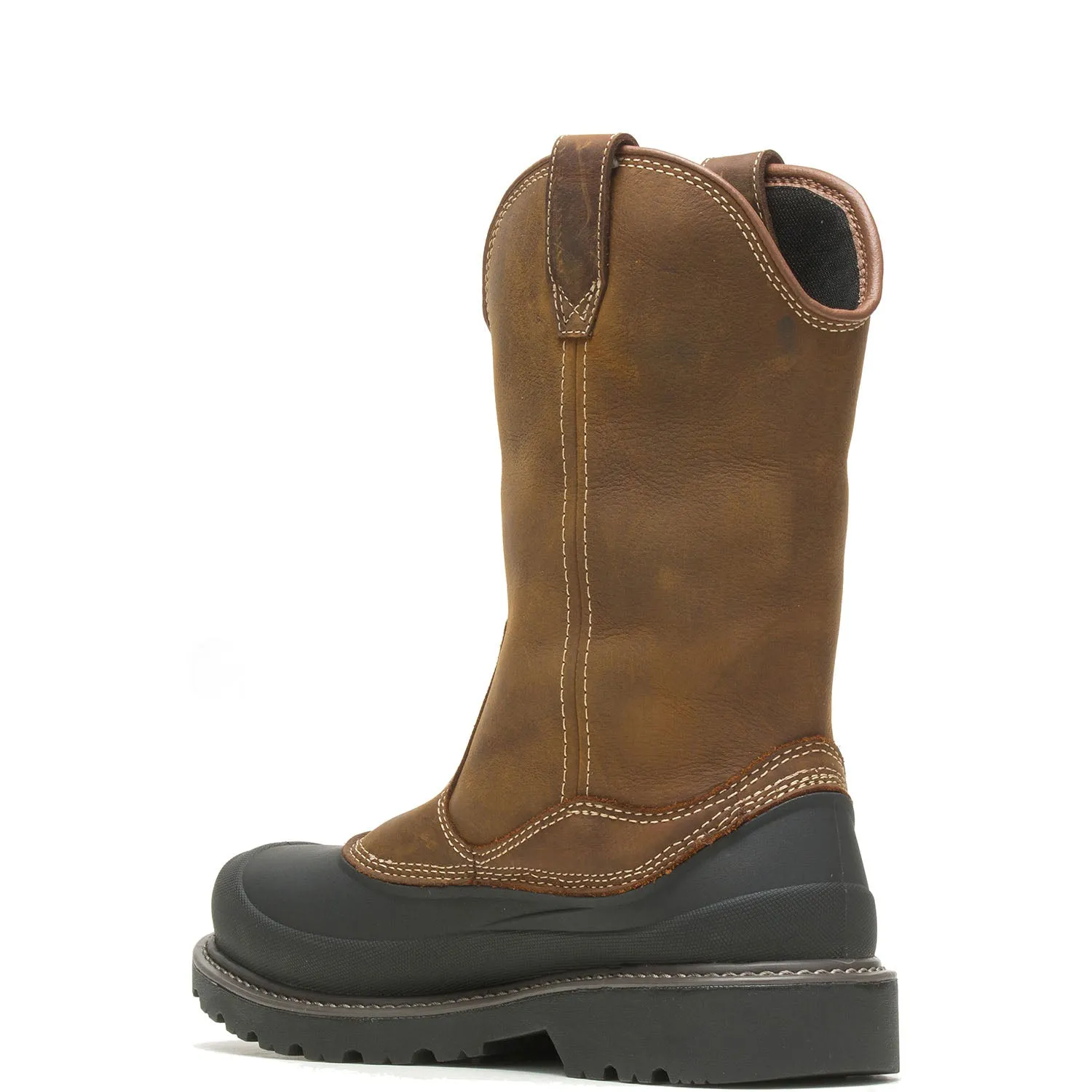 Floorhand Swamp Steel-Toe Waterproof Pull-On Wellington WOrk Boot Dark Brown