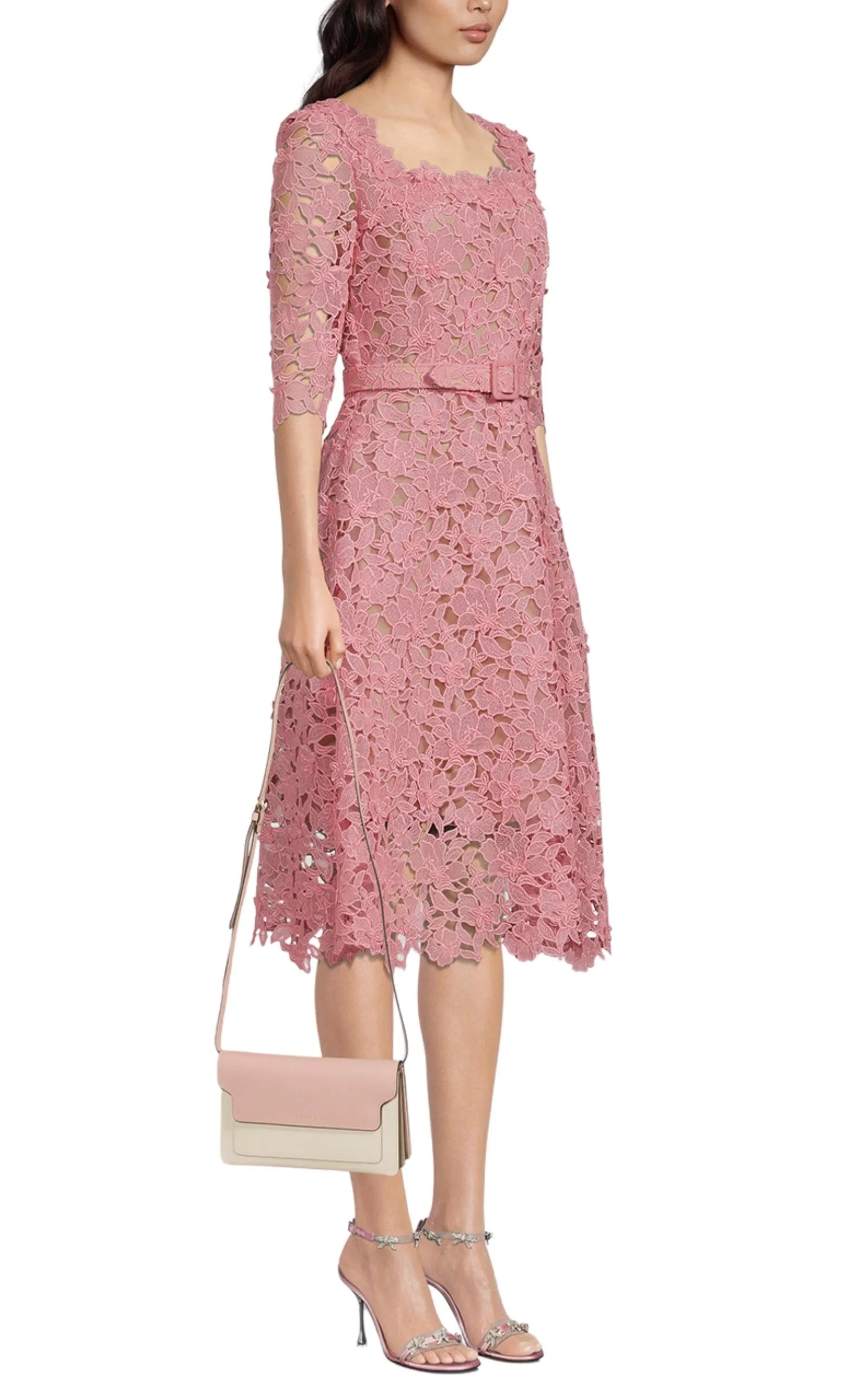 Floral Guipure Lace Dress