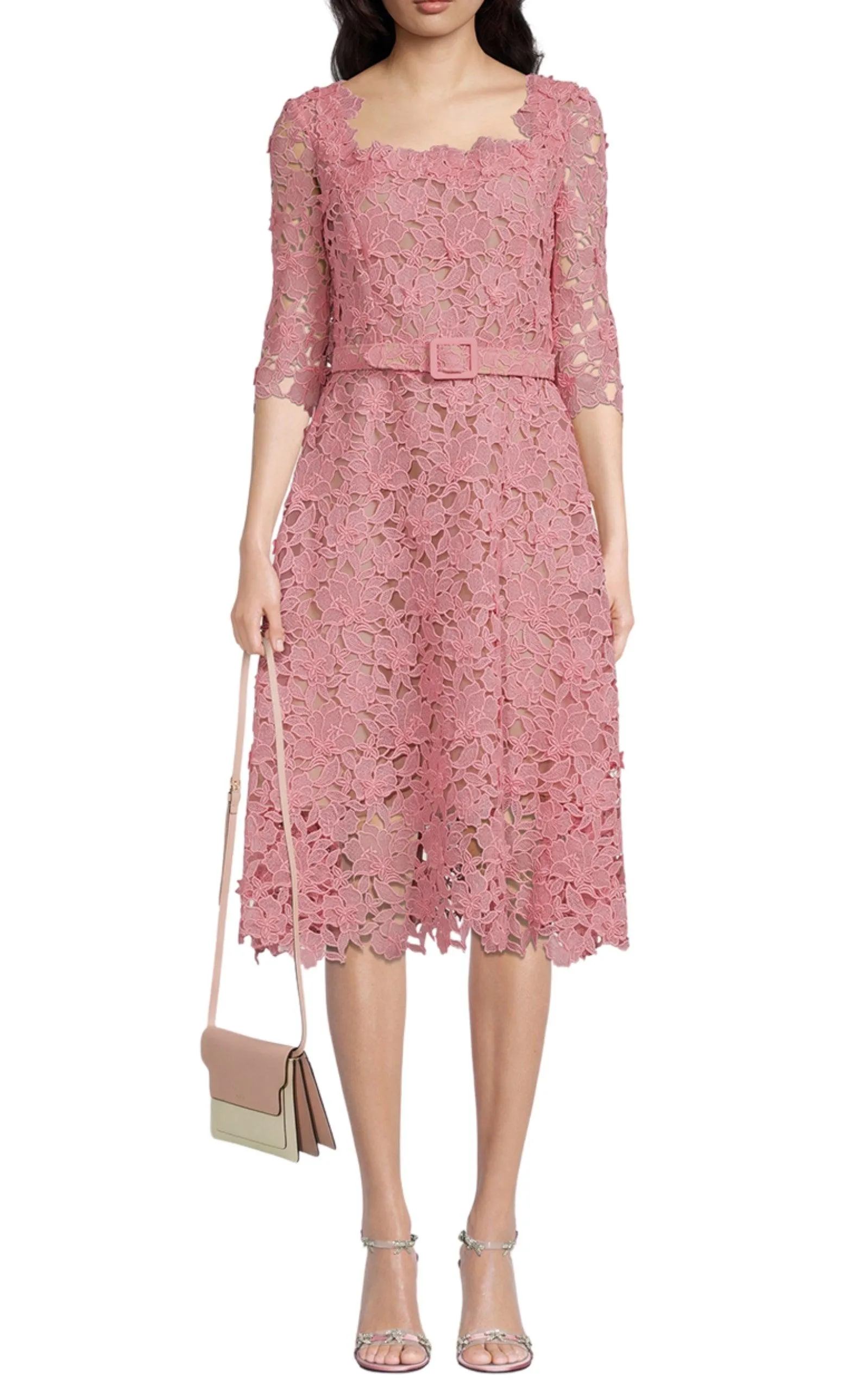 Floral Guipure Lace Dress