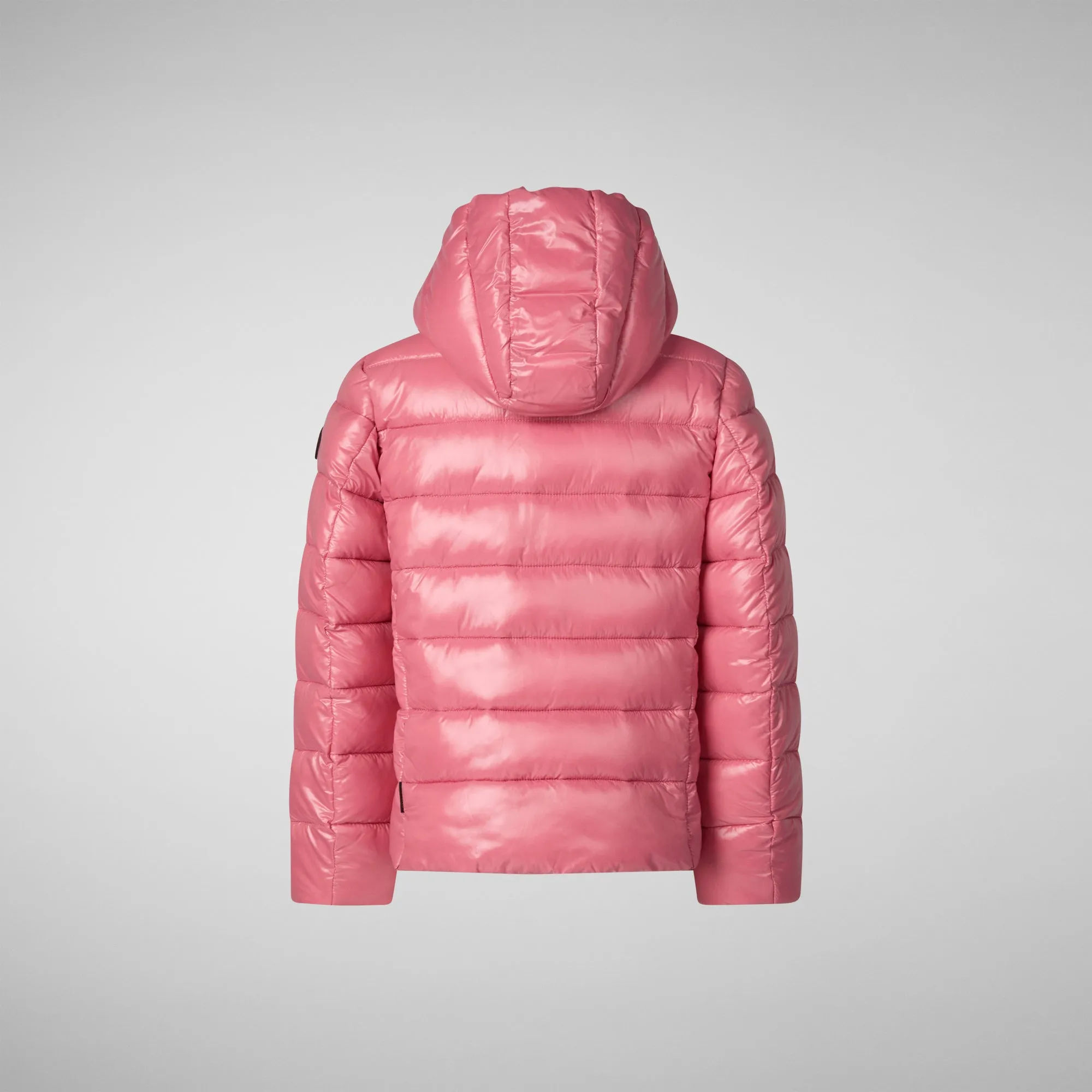 Girls' animal free puffer jacket Evadine in bloom pink