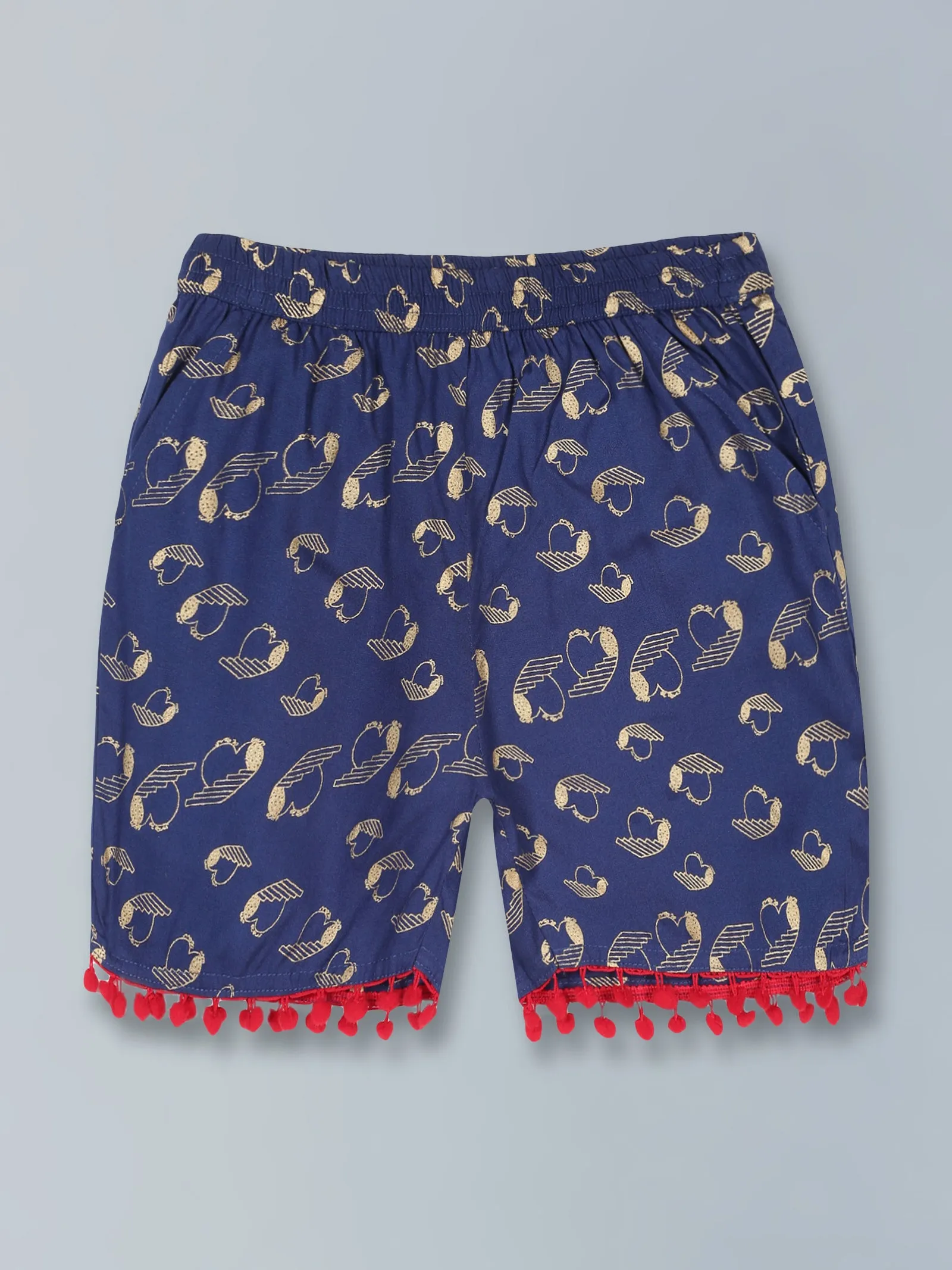 Girls AOP Print Shorts Pack of 5