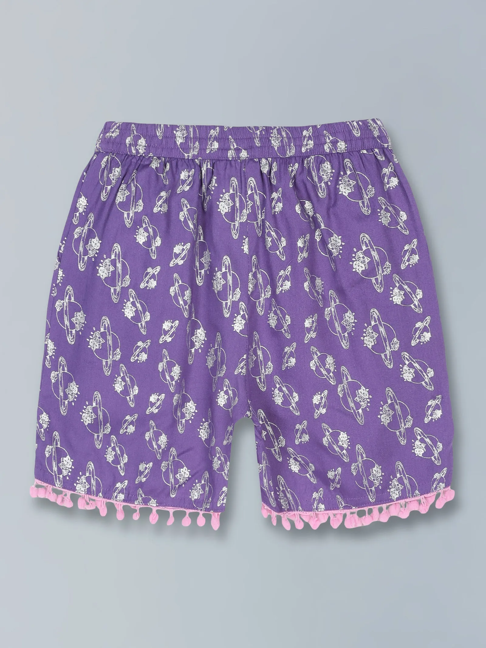 Girls AOP Print Shorts Pack of 5