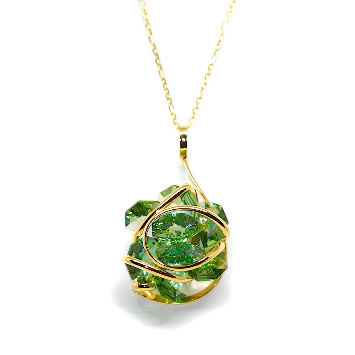 GREEN FLOWER NECKLACE