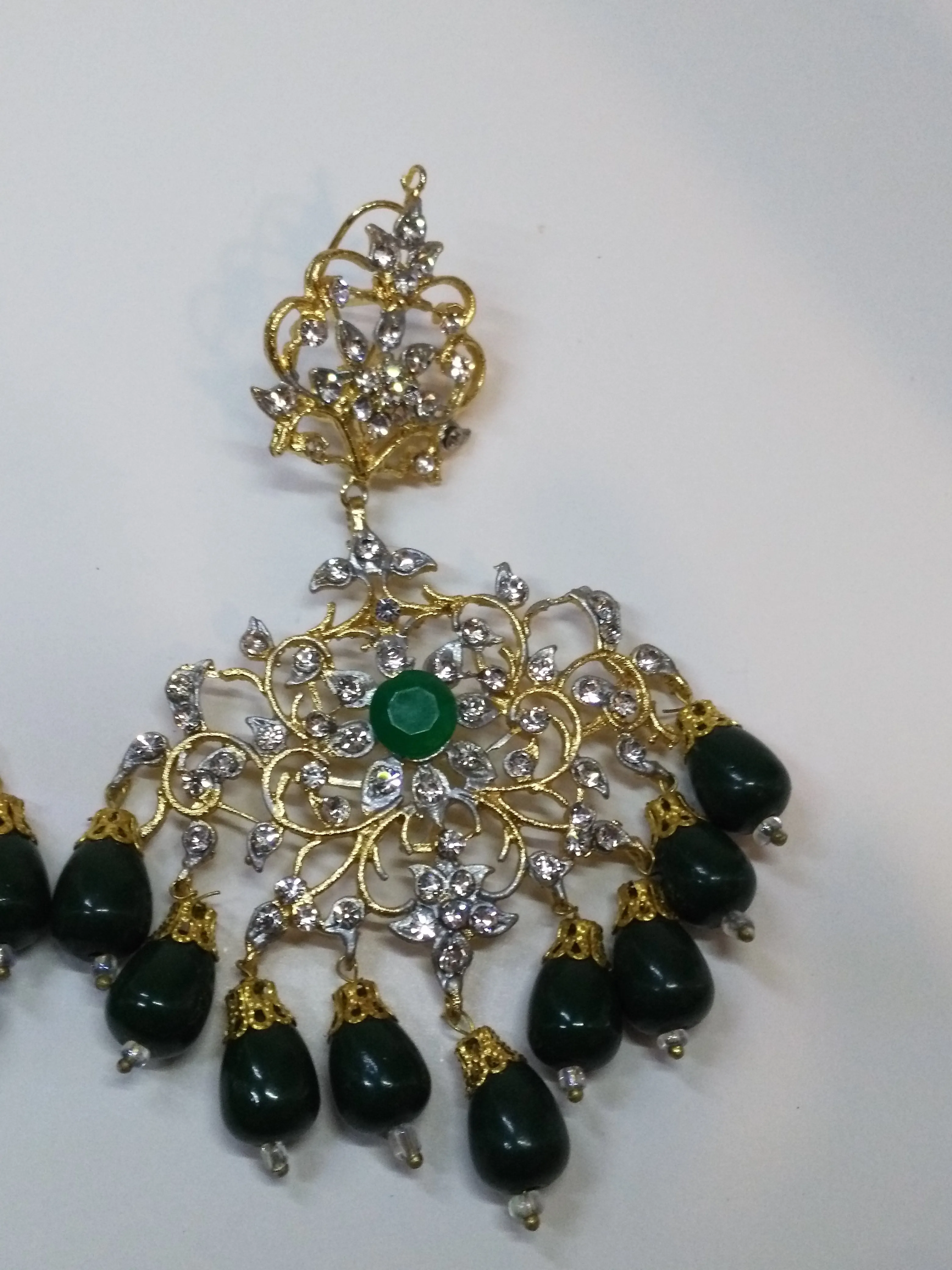 GREEN ROYAL STYLE EARRINGS & CHOKER FOR ROYAL PEOPLE