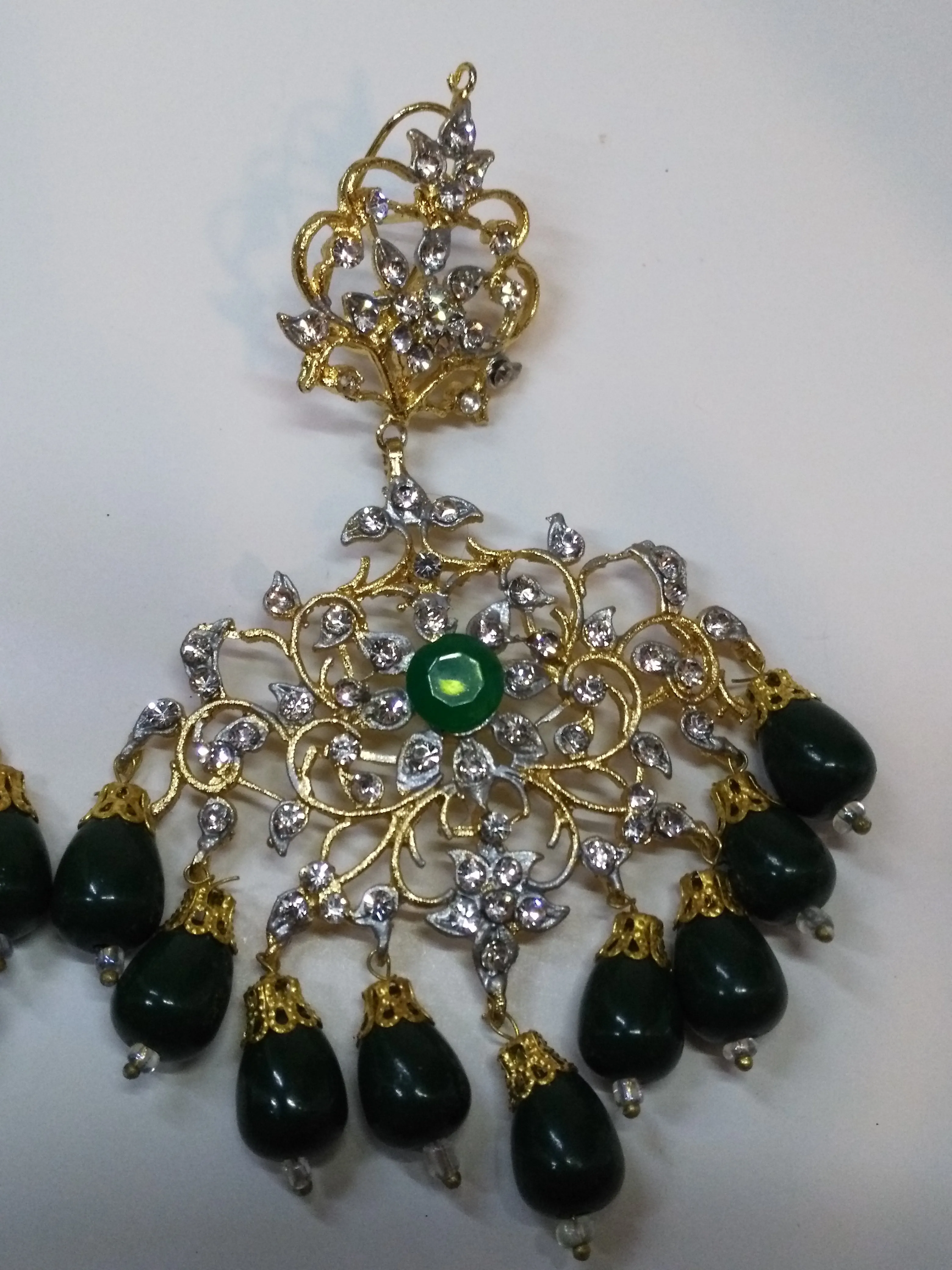 GREEN ROYAL STYLE EARRINGS & CHOKER FOR ROYAL PEOPLE