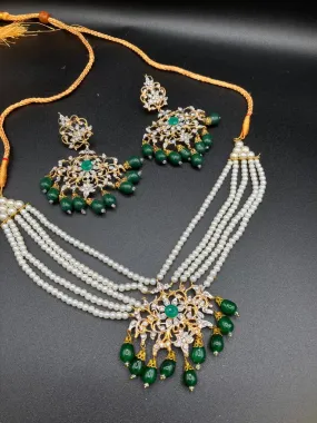 GREEN ROYAL STYLE EARRINGS & CHOKER FOR ROYAL PEOPLE