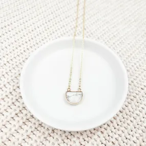 Half Moon Howlite Crystal Necklace