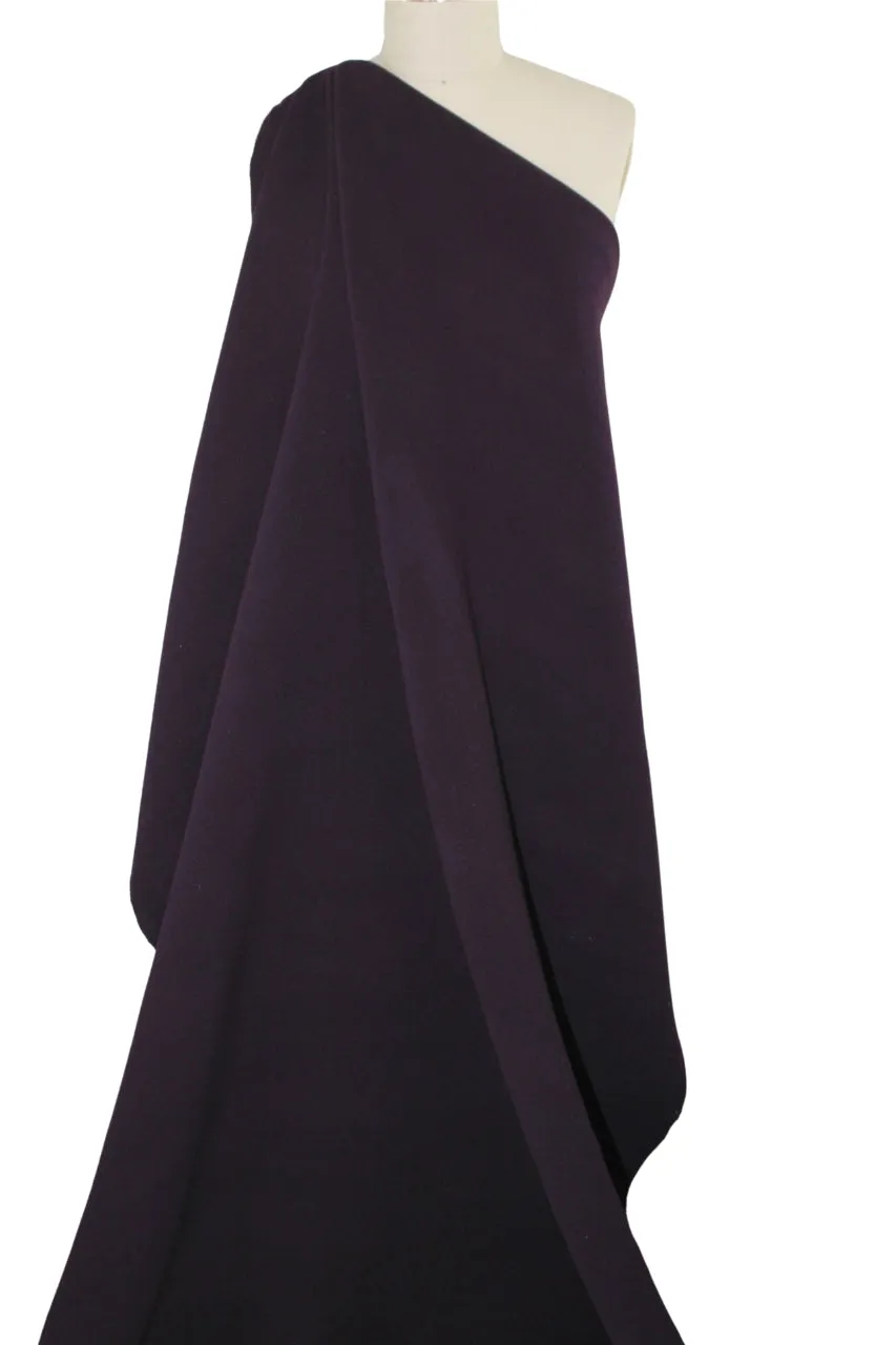 Haute New York Designer Wool Double Cloth - Midnight Purple/Black