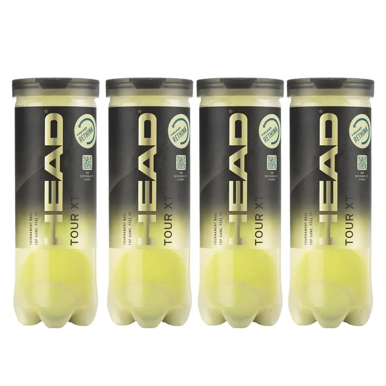 Head Tour XT Tennis Balls Dozen (4 Cans)