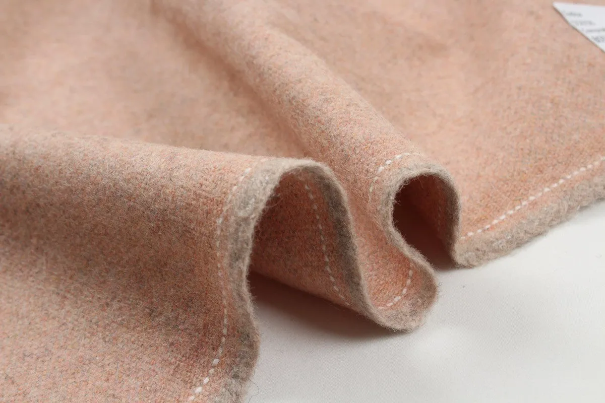 Heavy Brushed Wool Blend for Outwear - Pink